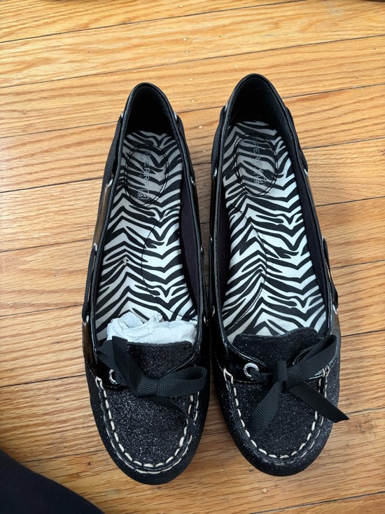Sperry Shoes - Black glitter Sperry
